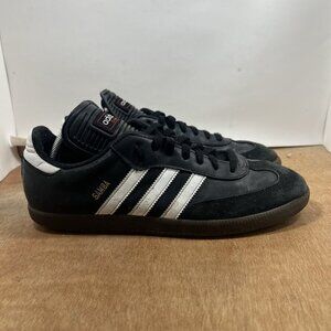 Adidas Samba Classic Mens Size 10 Black White Athletic Leather Shoes Sneakers